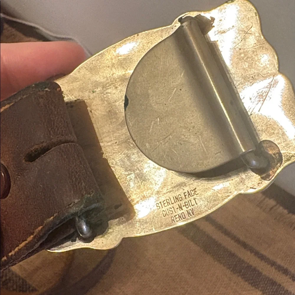 North American Championship Brown Leather Belt - 37”